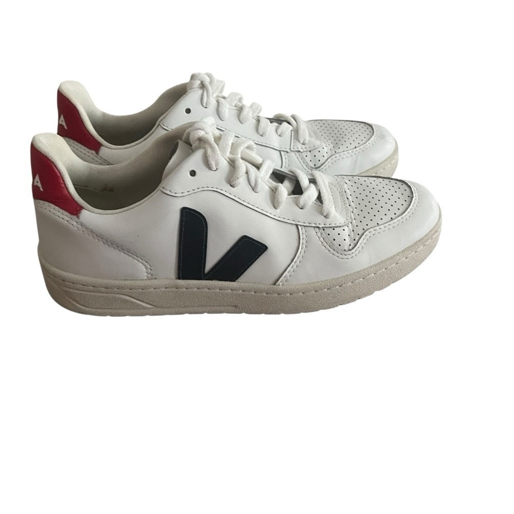 Veja Women's White and Black Sneakers Women Size 7 - Picture 7 of 10
